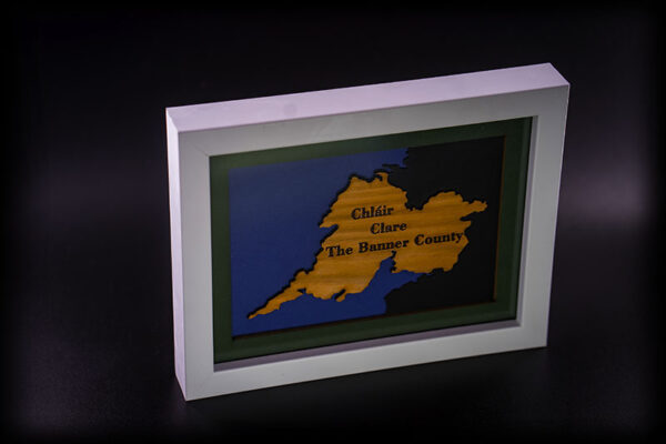 Banner County made from hand crafted Irish Ash in mounted picture frame