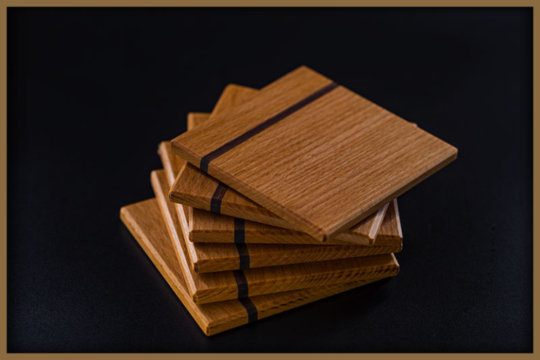 Hand Crafted Irish Beech Coasters 1