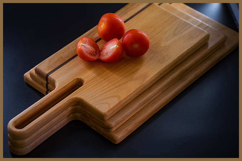 Irish Beech and Walnut Chopping Boards Set