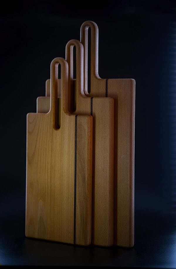 Irish Beech and Walnut Chopping Boards hand crafted set