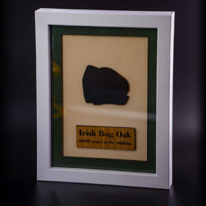 Irish Bog Oak 6000 years in the making in mounted picture frame