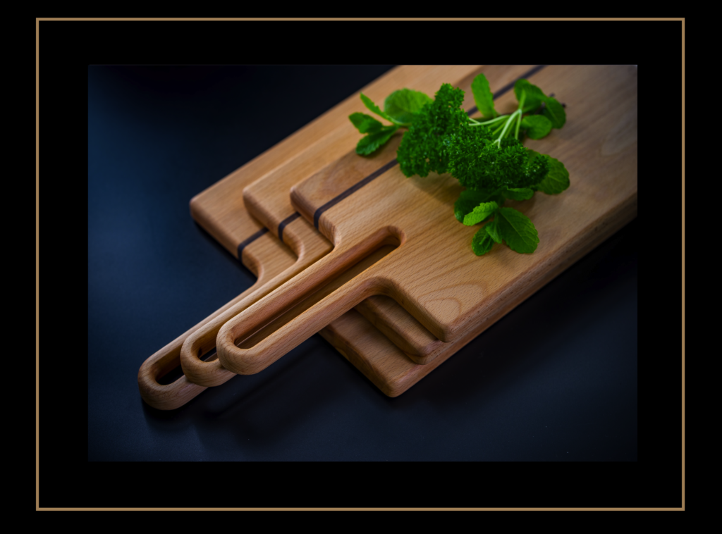 Irish Beech and Walnut Chopping Boards Set