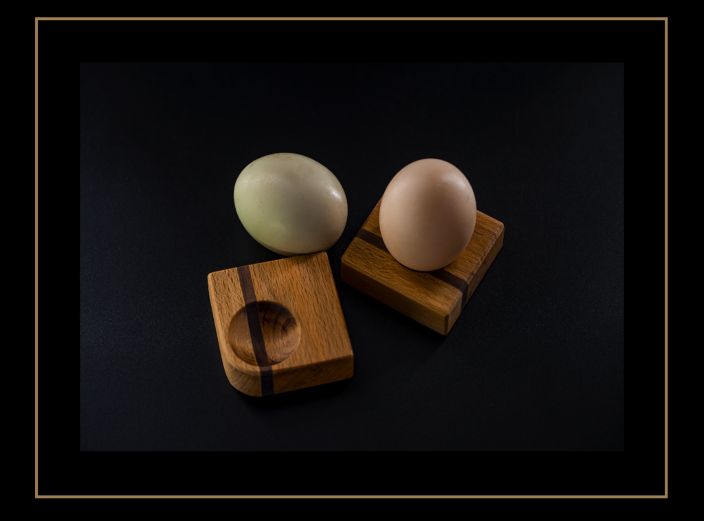 Set of hand crafted Irish Beech Egg Cups