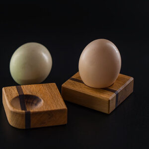 Set of hand crafted Irish Beech Egg Cups