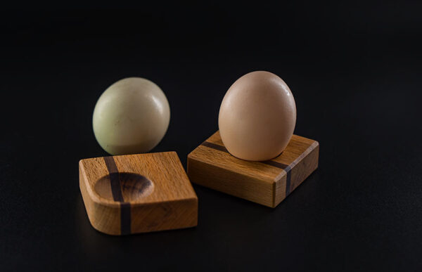 Set of hand crafted Irish Beech Egg Cups