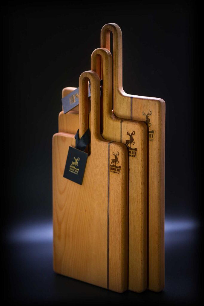 Irish Beech and Walnut Chopping Boards hand crafted set d